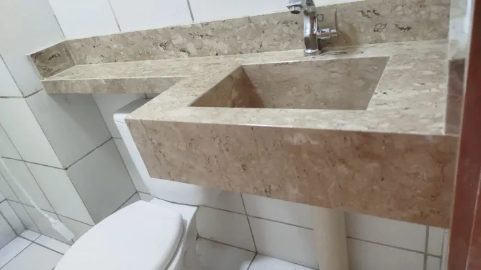 Pia esculpida para banheiro