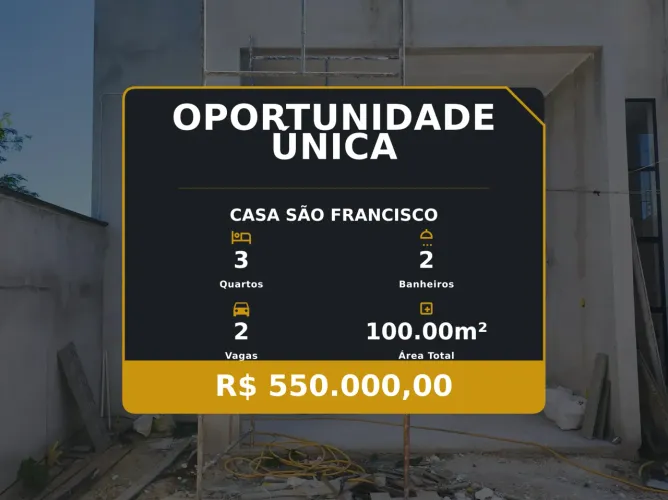 Seu Novo Lar: Casa com 1 Suíte e Acabamento Premium em São Francisco