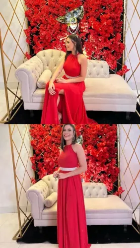 Vestido de festa vermelho