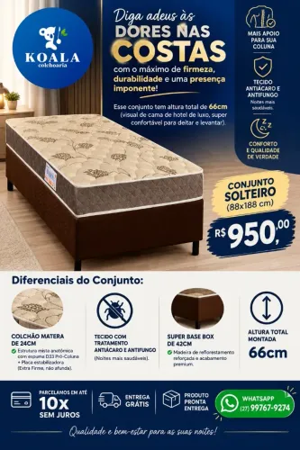 Conjunto Solteiro D33 Ortopedico 88x188