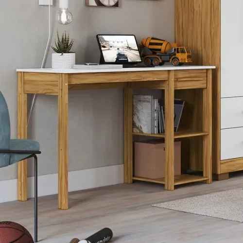 Mesa de Estudo com Gaveta em MDF