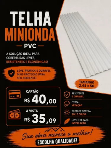 telha minionda cinza 2,44x50