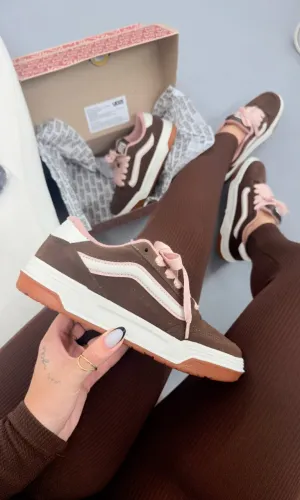 Tênis Casual Feminino Vans Hylane Café/Rose Linha Luxo Disponível 34 AO 39 Envios Pontuais