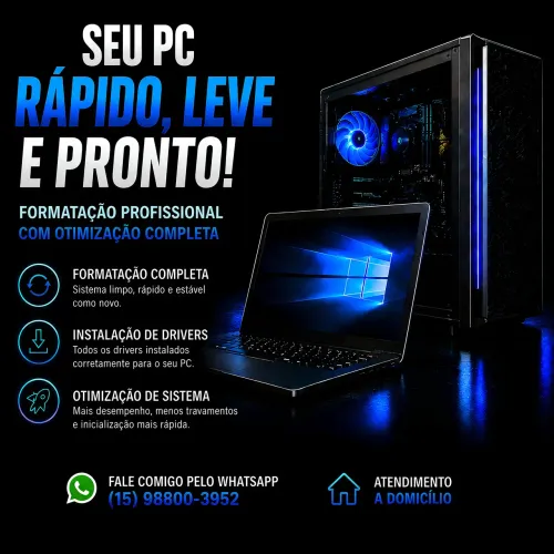 Formatação de PC/Notebook em DOMICÍLIO 