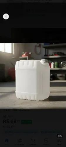 Galão de óleo vazio de 20 litros