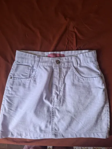 saia jeans branca