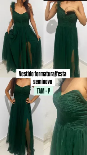 Vestido festa ou formatura verde longo tamanho P