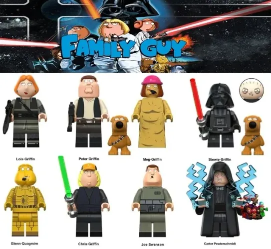 Family Guy miniaturas de coleção St Wars Peter Griffin Stewie darth vader