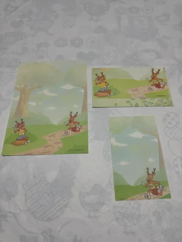 Joguinho de papel de carta dos anos 80 coleção Saguí