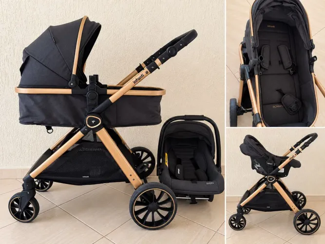 Carrinho + Bebê conforto Romanzo