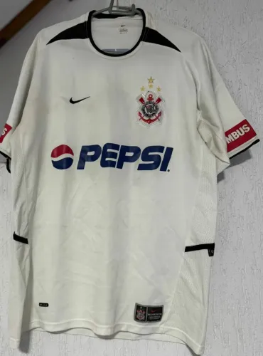 Camisa Corinthians Original 2003 Nike PEPSI #10 Columbus na manga Tam G Tag Autenticidade