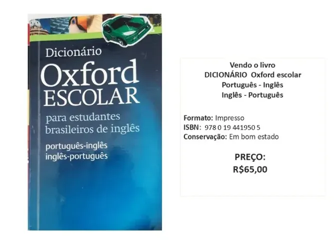 LIVRO - Dicionário de Inglês