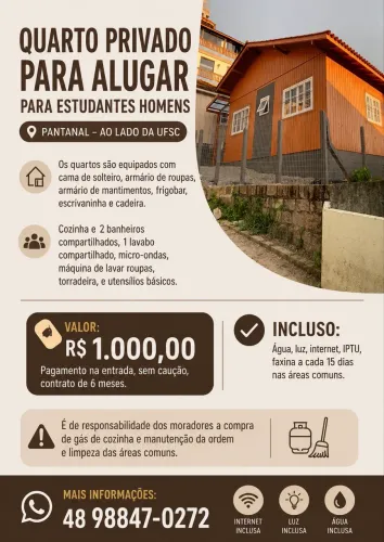 Quarto para estudantes homens