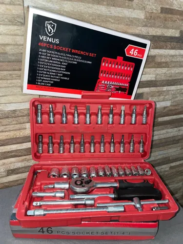 Jogo de chaves kit com 46 peças