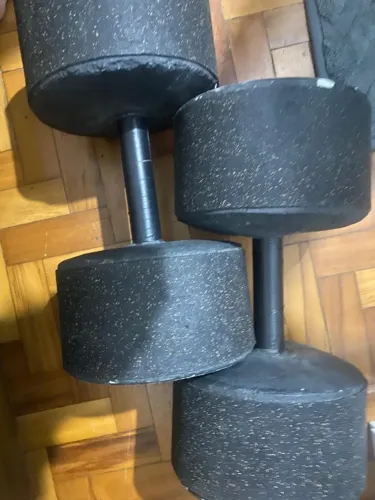Par De Halteres 14kg Cada (28kg Total) - Academia Em Casa / Mudança