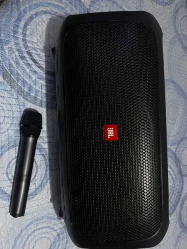 Caixa De Som Jbl Partybox On The Go 2 Preta Com Microfone