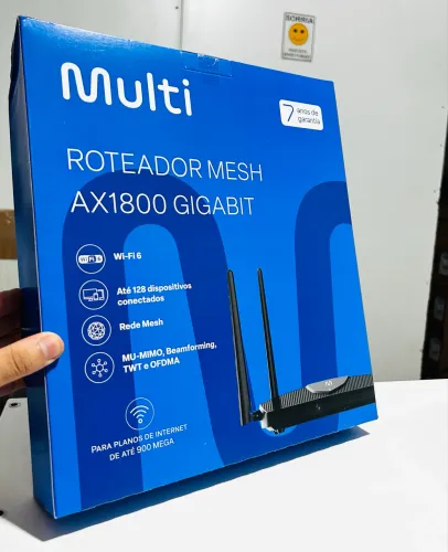 Roteador Mesh AX1800 Wi-Fi 6 900 Megas Sem Fio - Até 128 Dispositivos 