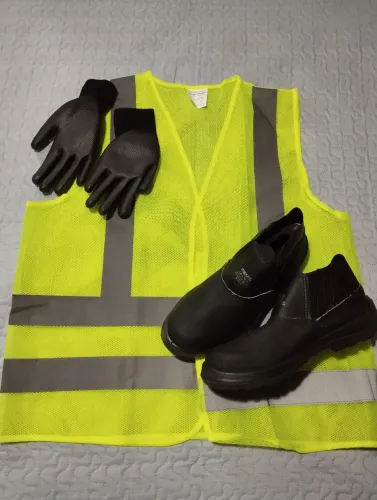 Kit entregador Meli, Shopee (colete, luva e bota)