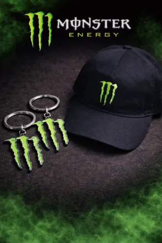 Kit boné e 2 chaveiros Monsters 