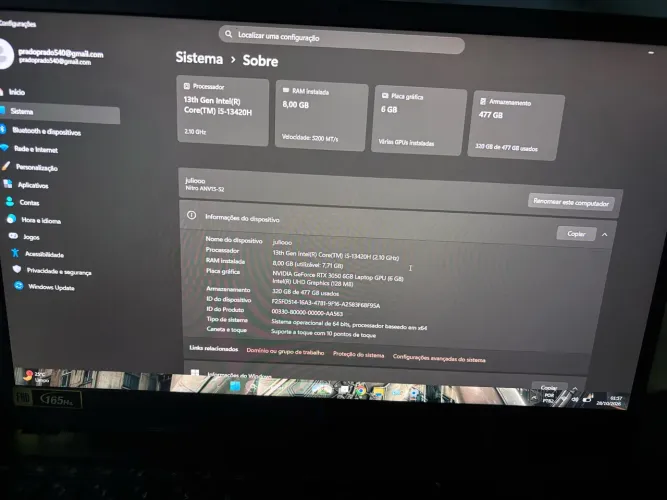 Notebook Gamer Acer Nitro V15