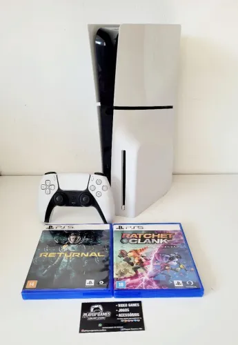Playstation 5 Slim 1TB Com Leitor + 2 Jogos (Aceito Cartão)