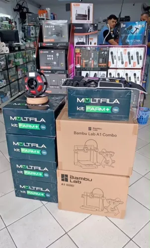 Impressora 3D Bambu Lab A1 Combo AMS 1 ano de garantia