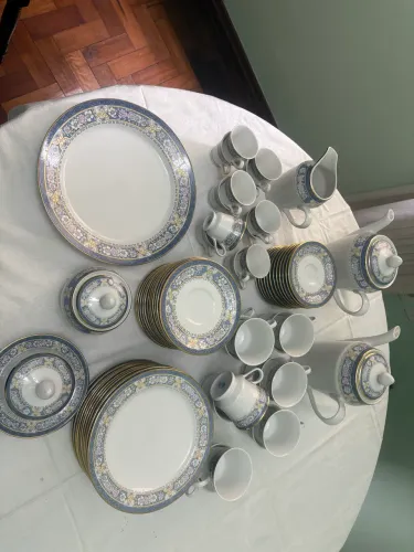 Conjunto jantar mais café e chá porcelana gemmer 