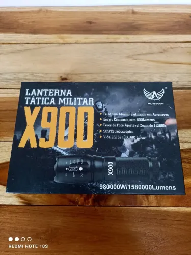 Lanterna profissional X900 com pilha 4.7V recarregável / SUPER PROMOÇÃO 