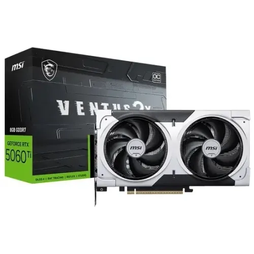 Placa de Vídeo MSI GeForce RTX5060TI Ventus 2X OC Plus 8GB GDDR7 PCI-Express- Lacrado!