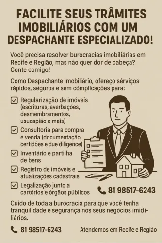 Precisa regularizar seu imóvel? Posso te ajudar!