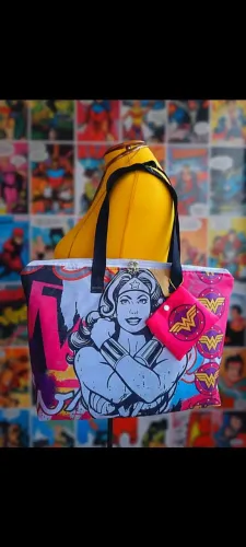 Bolsa tote grande , Mulher Maravilha