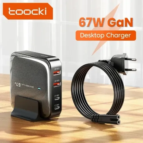 Estação Carregamento Bancada 4 In 1 Toocki Turbo Gan Pro 67w
