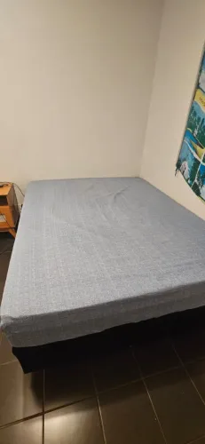 Cama box queen (base + colchão)