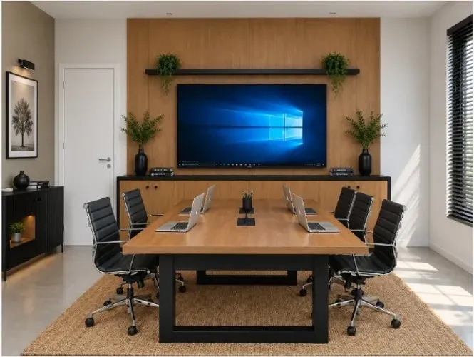 Mesa De Reunião Delluxe Chief Executive Work. Alto Padrão... L300cm x P140cm x A74cm.