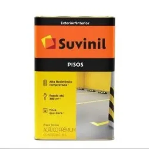 Tinta Acrílica Fosca Para Piso Cinza-Escuro 18 Litros Suvinil