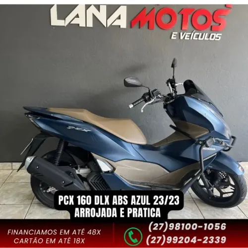 PCX 160 dlx abs azul 23/23 scooter urbana que une praticidade, economia e um visual