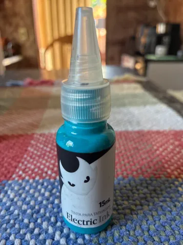 Tinta tatuagem eletric ink azul turquesa 