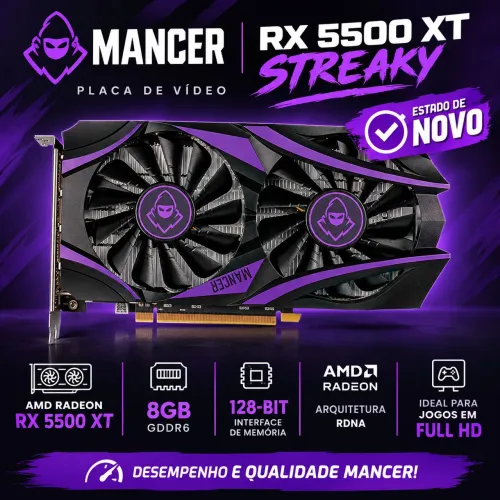 PLACA DE VÍDEO MANCER RX 5500 XT 8GB GDDR6