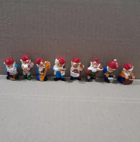 Coleção completa Anões / Gnomos das Profissões Kinder Ovo anos 90