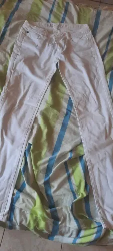 Calça branca m officer slim fit