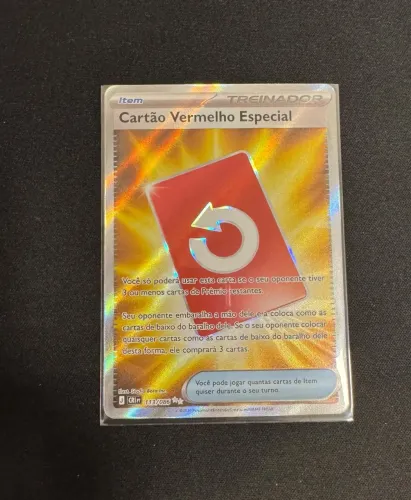 Carta Pokémon TCG - Cartão Vermelho Especial - Full Art