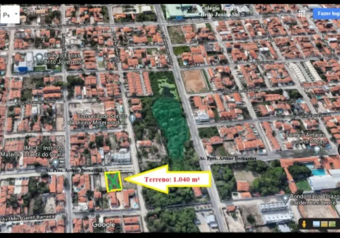 Vende terreno na 6 Bocas com 1.040m² próximo ao FB Jovem e ao Antares