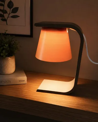 Luminária Decorativa com Luz de Led - Impresso em 3D 