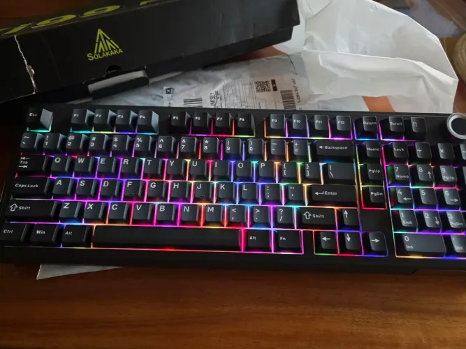 Teclado mecânico sem fio Slokaka ki99 PRO 99 RGB 10000mAh