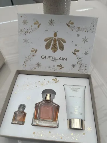 Desapego Perfume Mon Guerlain Kit Coffret 50ml + Miniatura + Loção (Original - Sem Tampa)