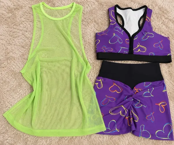 As 3 peças por 50,00 roupa de academia