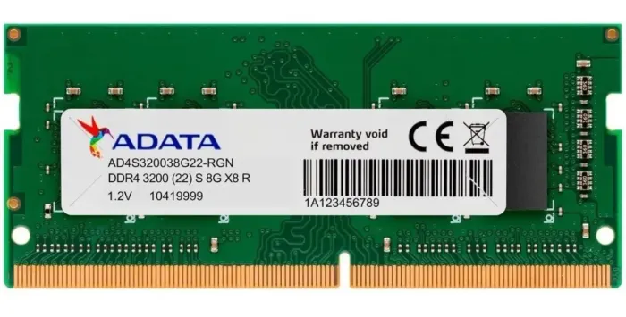 Memória Ram Adata 8gb DDR4 3200MHZ