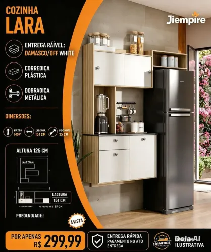 Kit cozinha Lara , pague na entrega