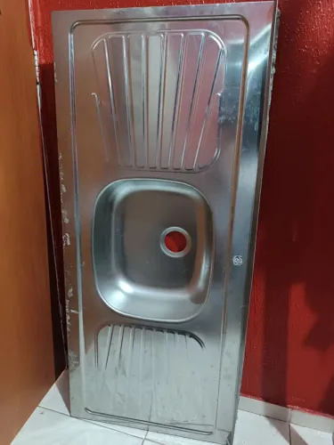 Pia inox já concretada 120cm