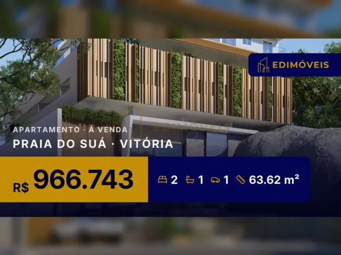 Apartamento 2 quartos na Praia do Suá, conforto e modernidade para você